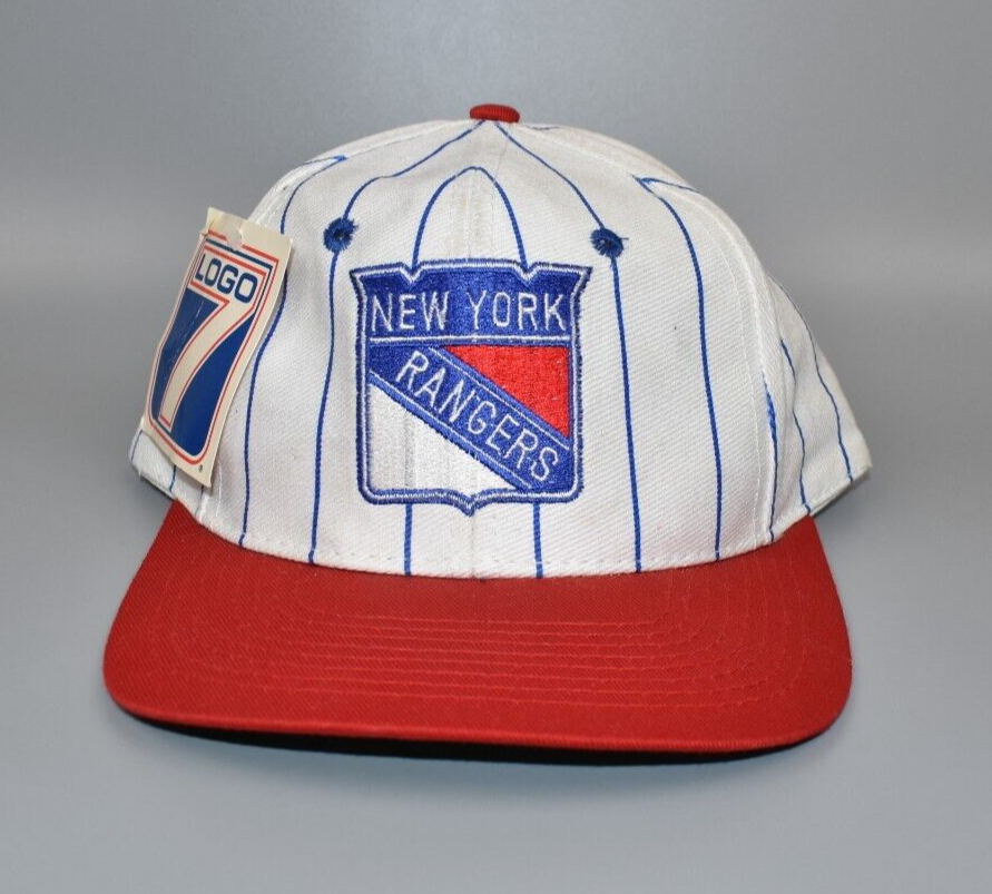 New York Rangers Vintage Logo 7 Pinstripe Wool Snapback Cap Hat