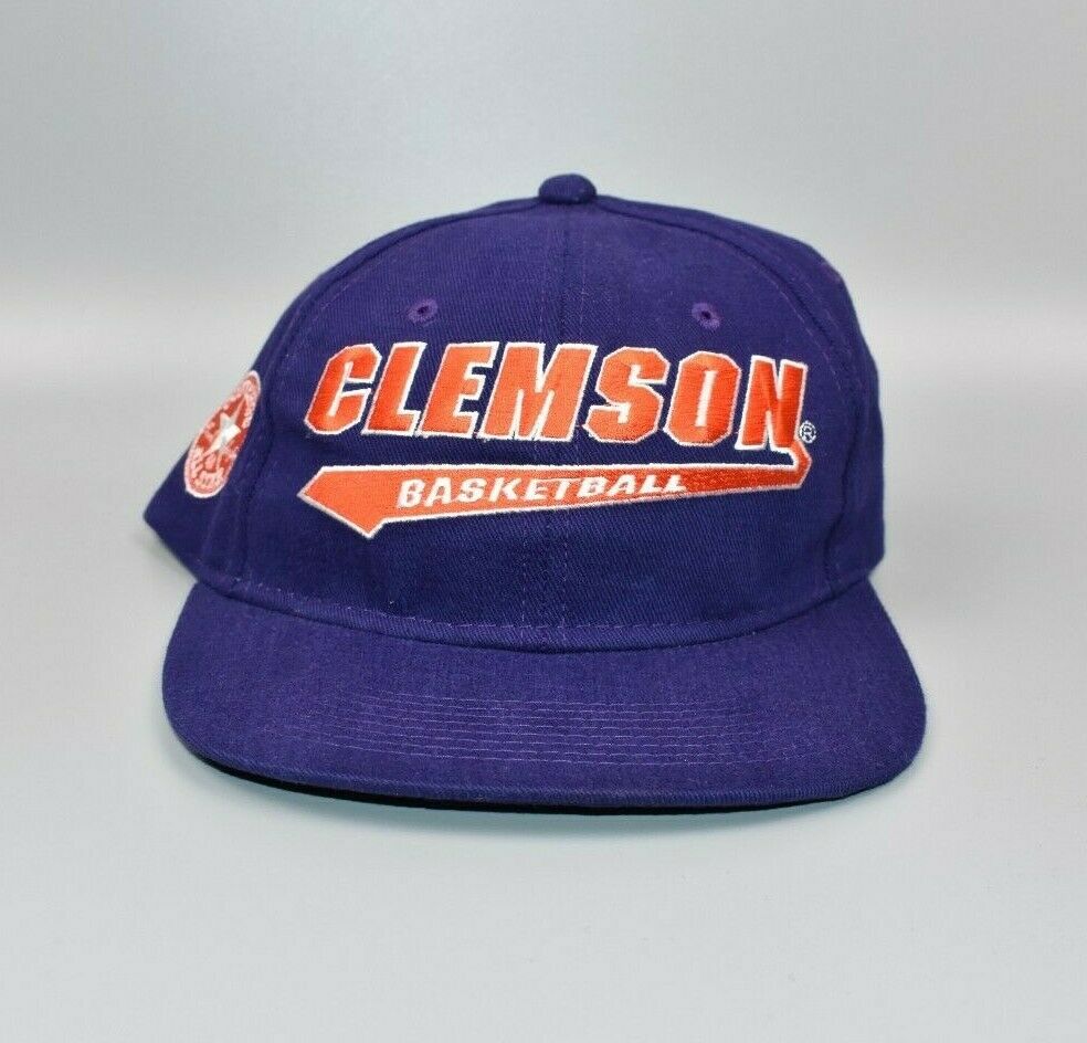 Clemson Tigers Basketball Converse Vintage 90's Snapback Cap Hat