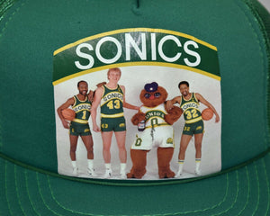 Seattle Sonics Supersonics Squatch Mascot 1979 Champions Team Pepsi Snapback Hat