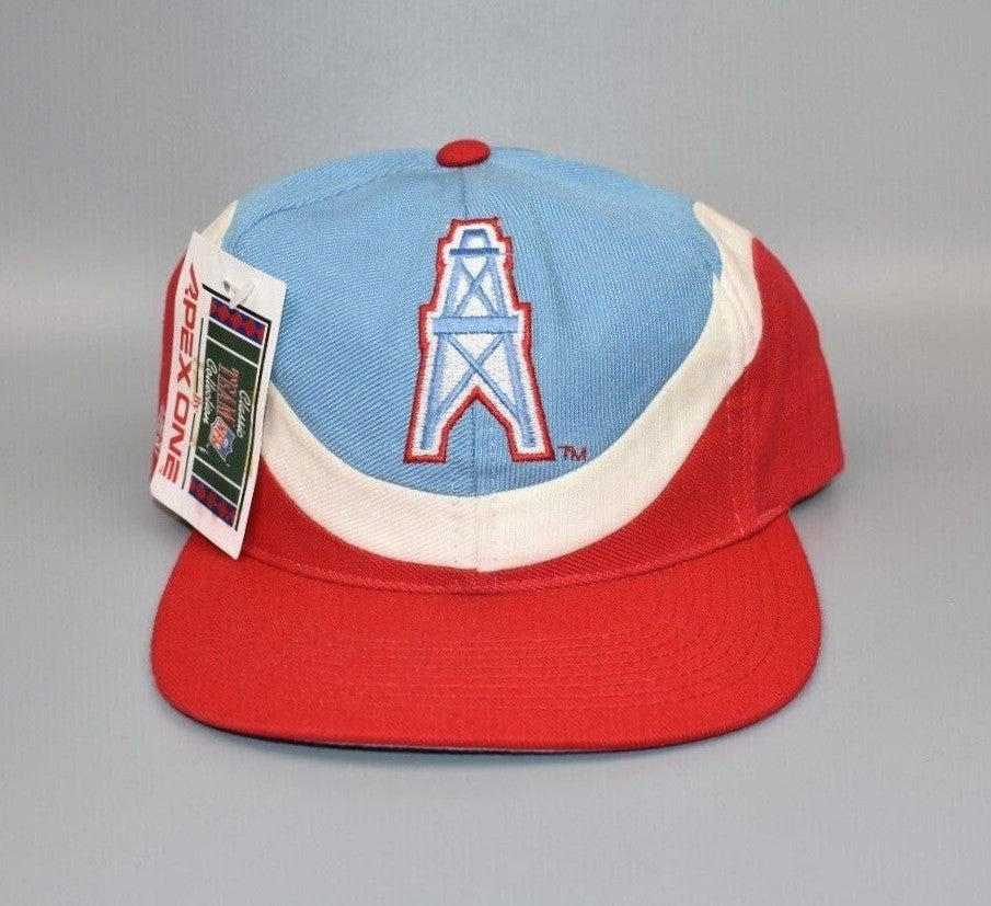 Vintage NFL (AJD) - Houston Oilers Embroidered Logo Snapback Hat 1990's OSFA