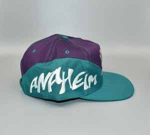 Anaheim Mighty Ducks Vintage Logo 7 Spell Out Snapback Cap Hat - NWT