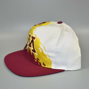 Minnesota Golden Gophers Vintage Logo 7 Splash Twill Snapback Cap Hat - NWT