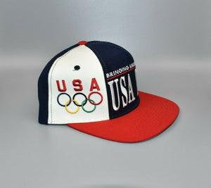 Vintage 1996 Starter USA Team Olympics Wool Snapback Cap Hat - NWT