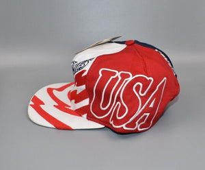Vintage 1996 Olympics Games Team USA Flag Logo 7 Snapback Cap Hat - NWT