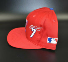 Load image into Gallery viewer, Texas Rangers Ivan Rodriguez Vintage 90&#39;s Twins Enterprise Snapback Cap Hat
