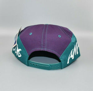 Anaheim Mighty Ducks Vintage Logo 7 Spell Out Snapback Cap Hat - NWT