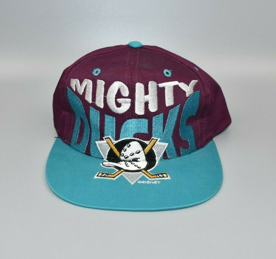 Vintage NHL Anaheim Mighty Ducks #1 Apparel Logo Snapback Hat Cap size 7