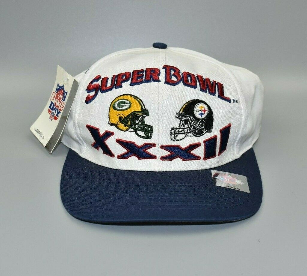 Error NFL Super Bowl XXXII Packers vs Steelers Logo 7 Snapback Cap