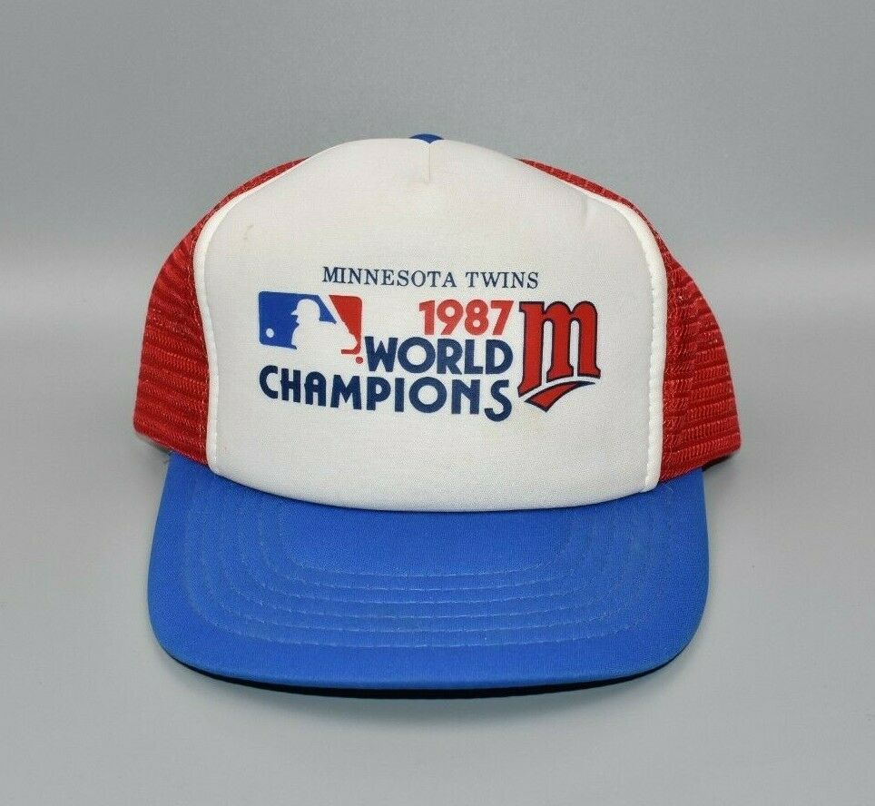 Minnesota Twins 1987 World Series Champions YOUTH Trucker Snapback Cap Hat