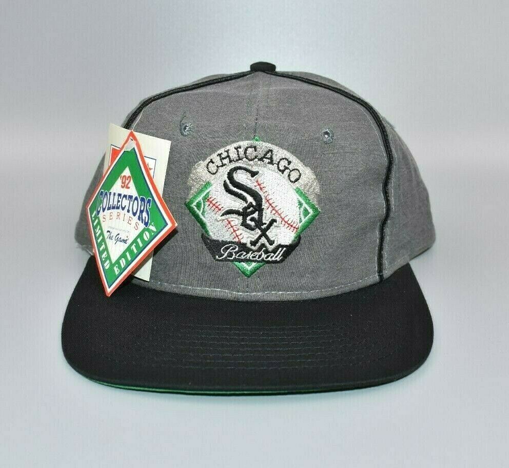NWT Vintage Chicago White Sox Snapback Hat Wool Plain Logo MLB Classic 90s  Bulls